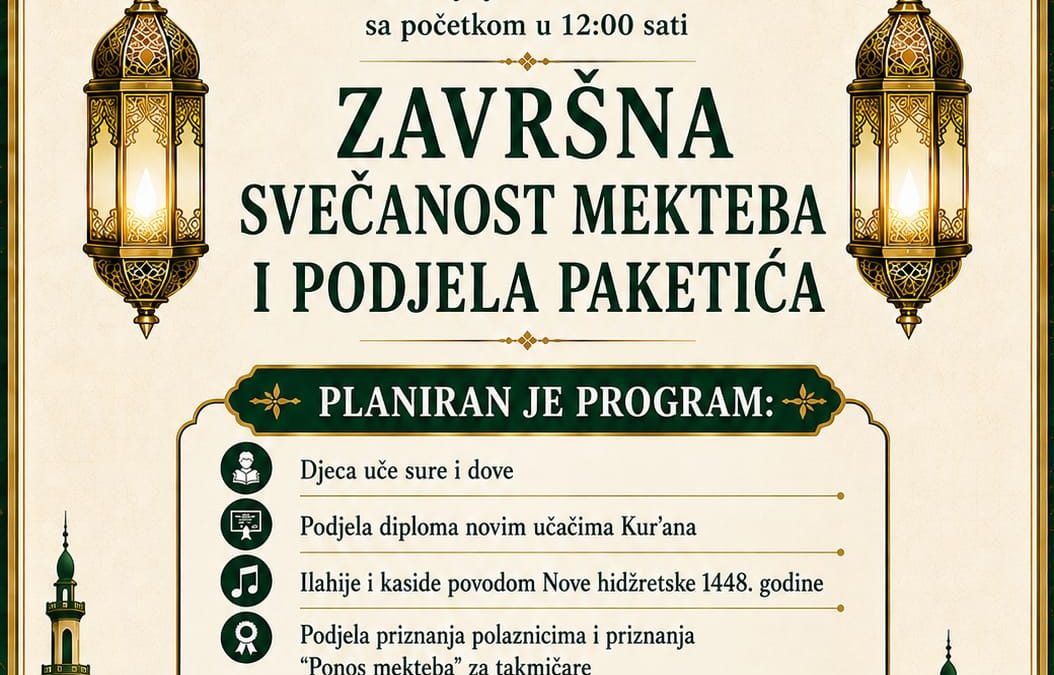 Završna svečanost mekteba i podjela paketića